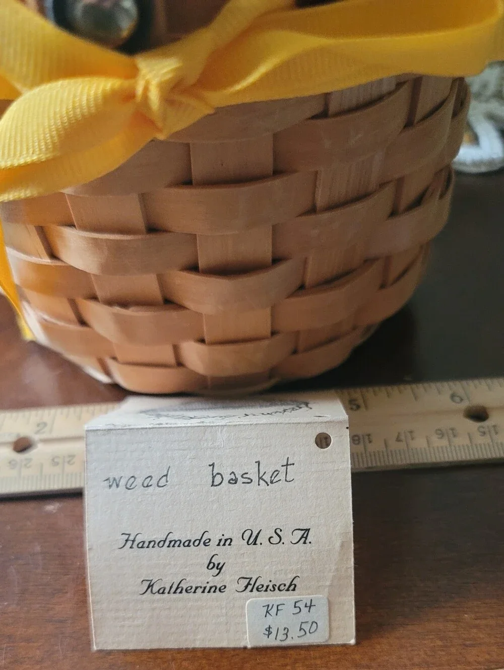 Wicker & Metal Letter/Pen Holder & File Holder & a Hand Woven Basket w/liner.